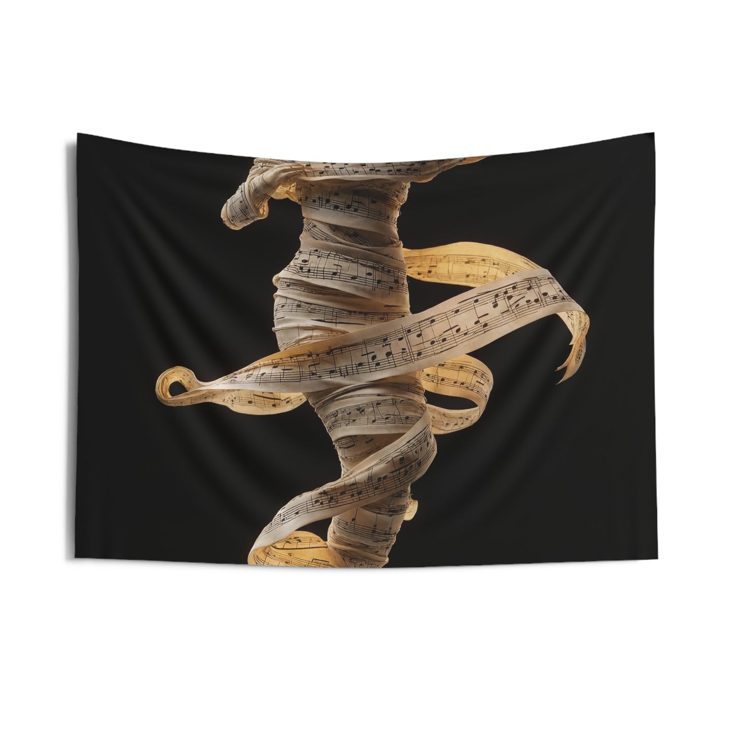Music Muse Indoor Wall Tapestries – Golden Score Whirlwind
