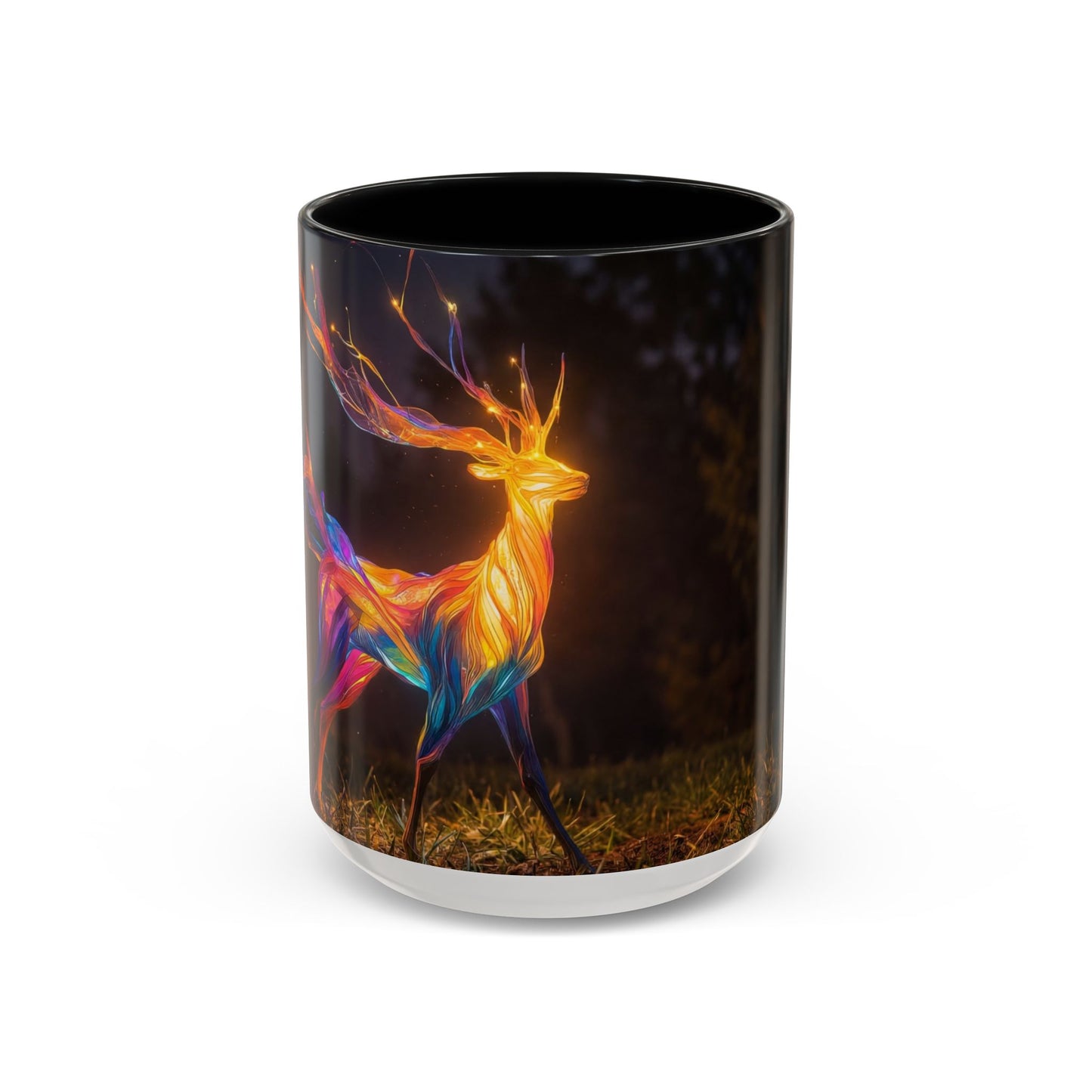 Chromatic Stag Accent Coffee Mug (11, 15oz) – Twilight Luminescence