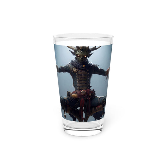 Forest Warden Pint Glass, 16oz – Meditative Glow of the Antlered Guardian