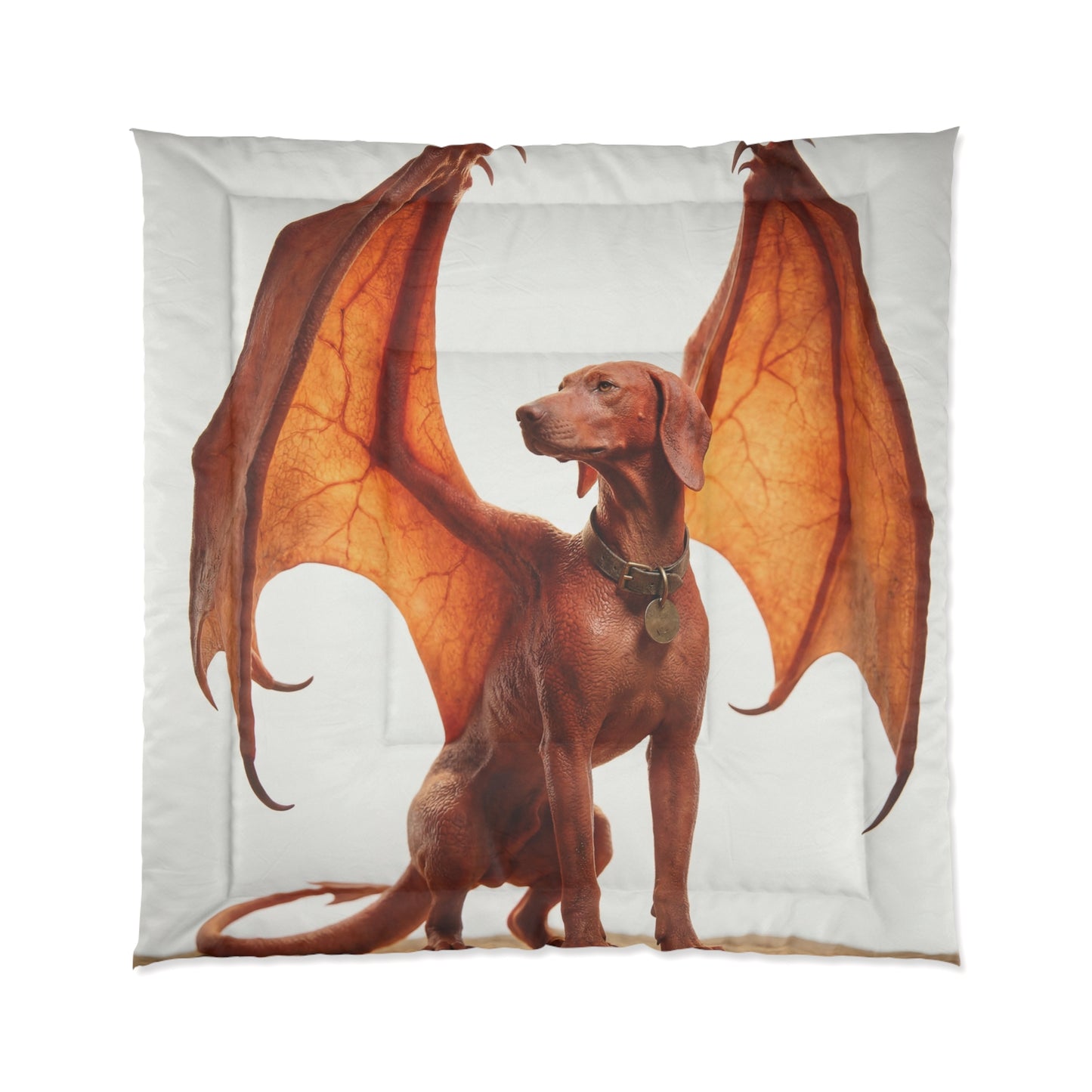 Winged Hound Comforter – Amber Glow Guardian