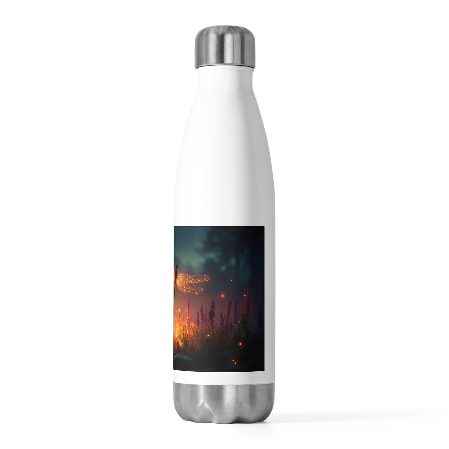 Luminescent Dragonfly 20oz Insulated Bottle – Twilight Meadow Glow