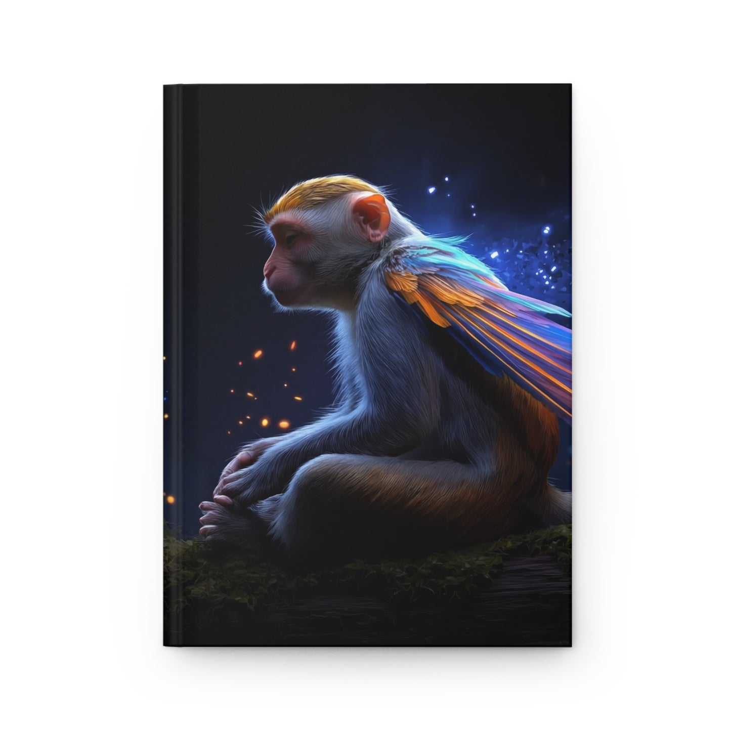 Celestial Monkey Hardcover Journal Matte – Twilight Guardian of the Mossy Grove