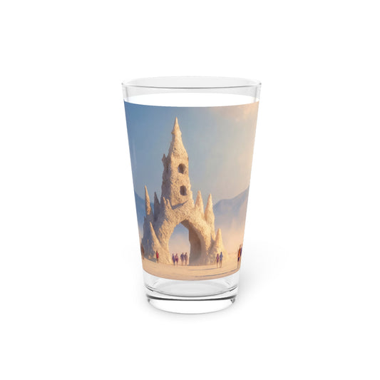 Desert Cathedral Pint Glass – Sunset Sanctuary at Burning Man