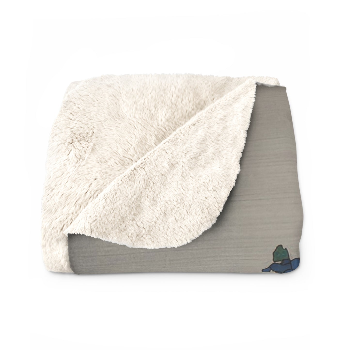 Celestial Stag Sherpa Fleece Blanket – Starry Antlers and Moonlit Moss