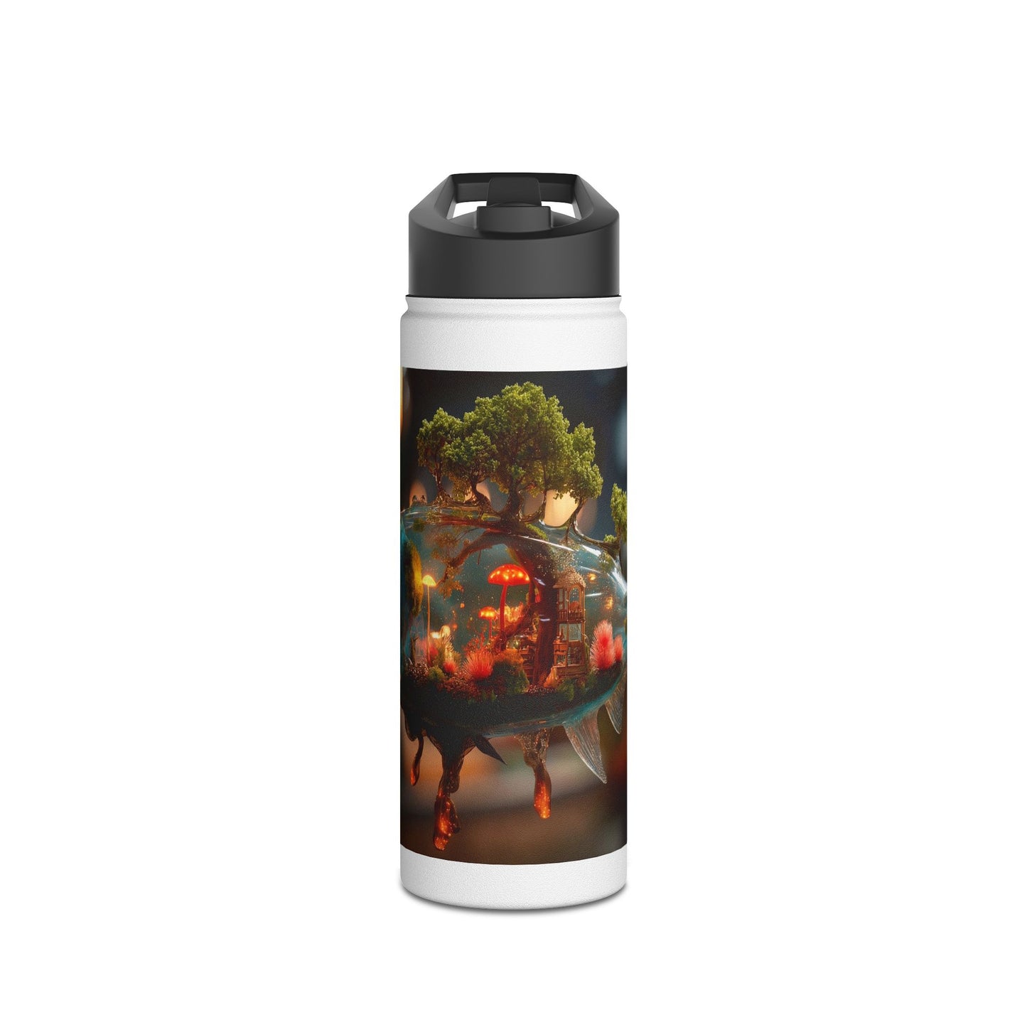 Whispering Forest Fish Water Bottle – Liquid Eden in a Glass Scaled World