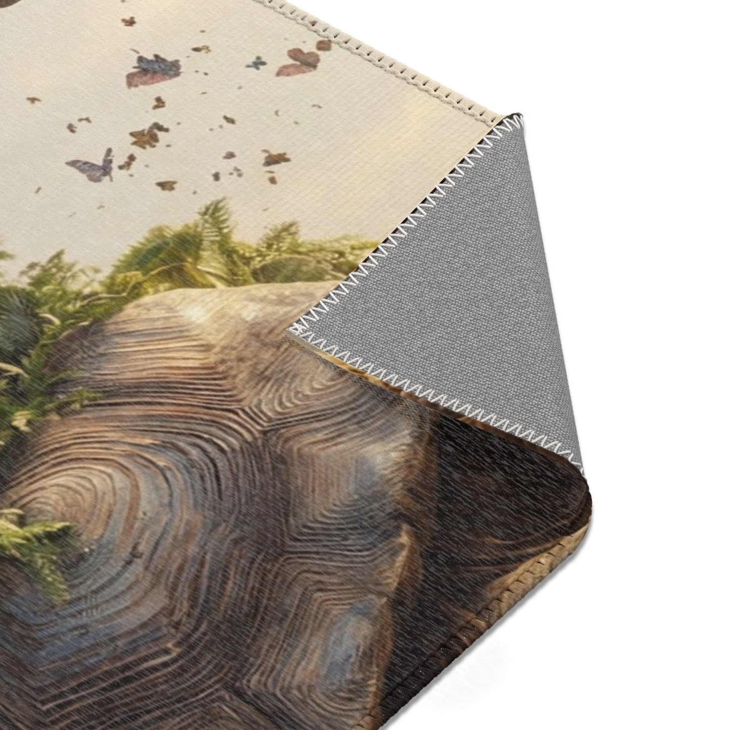 Turtleborne Castle Area Rugs – Ancient Guardian Through Lush Canopy