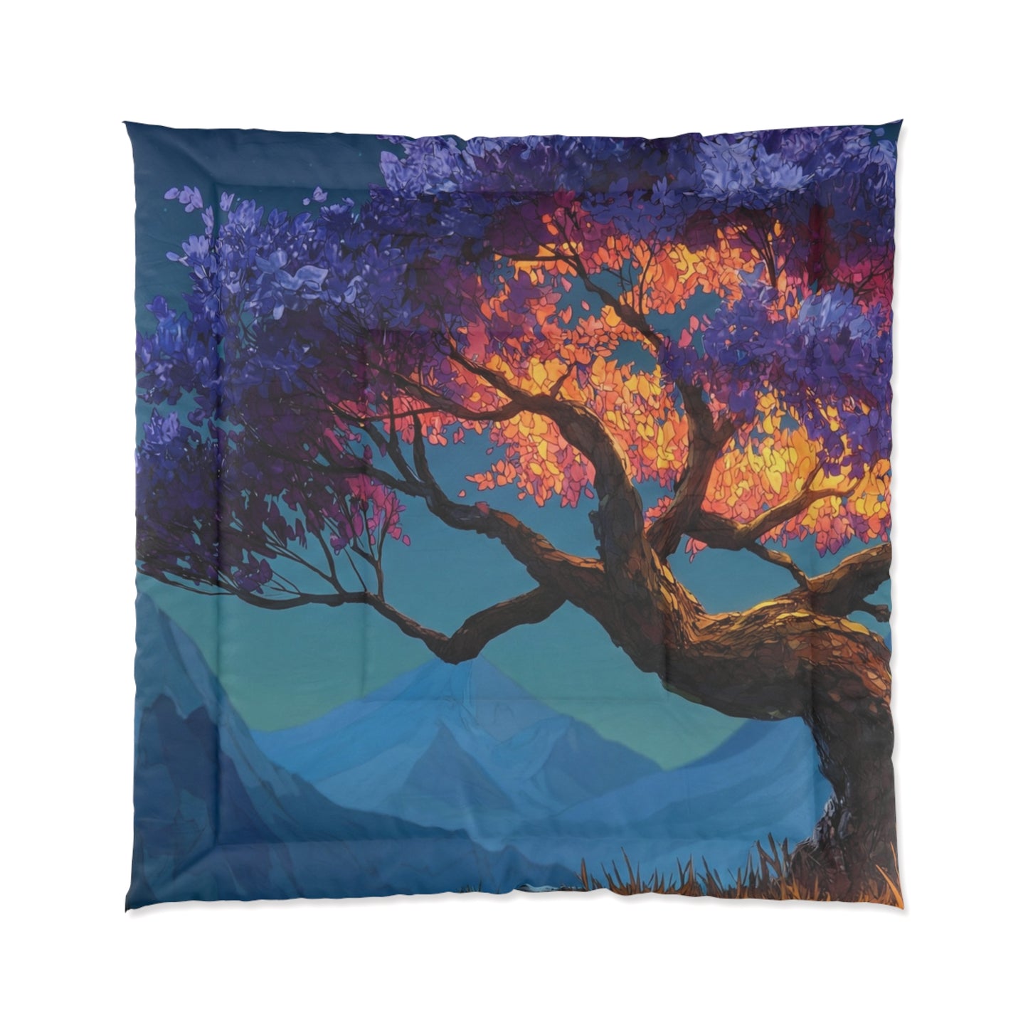 Celestial Tree Comforter – Twilight Bloom Dreamscape