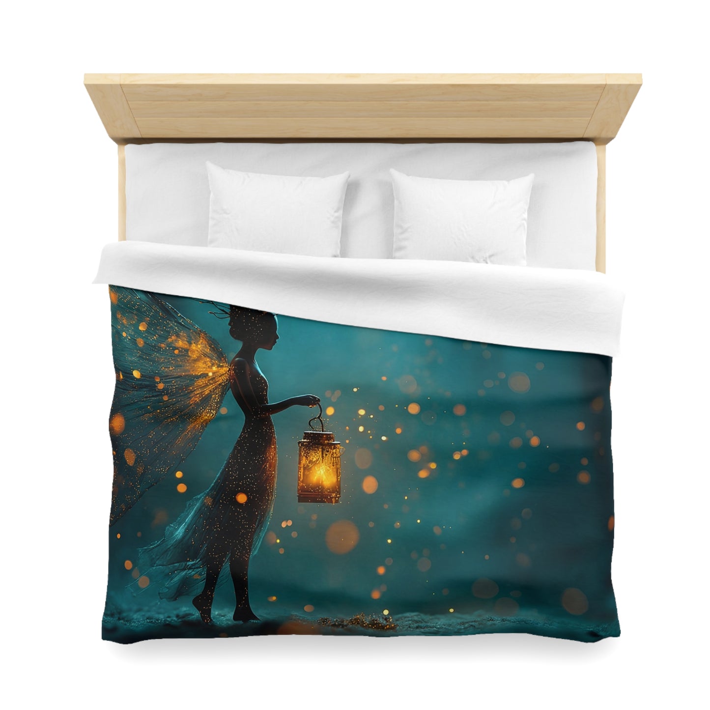 Luminescent Fairy with Lantern Microfiber Duvet Cover – Whispering Woods Glow