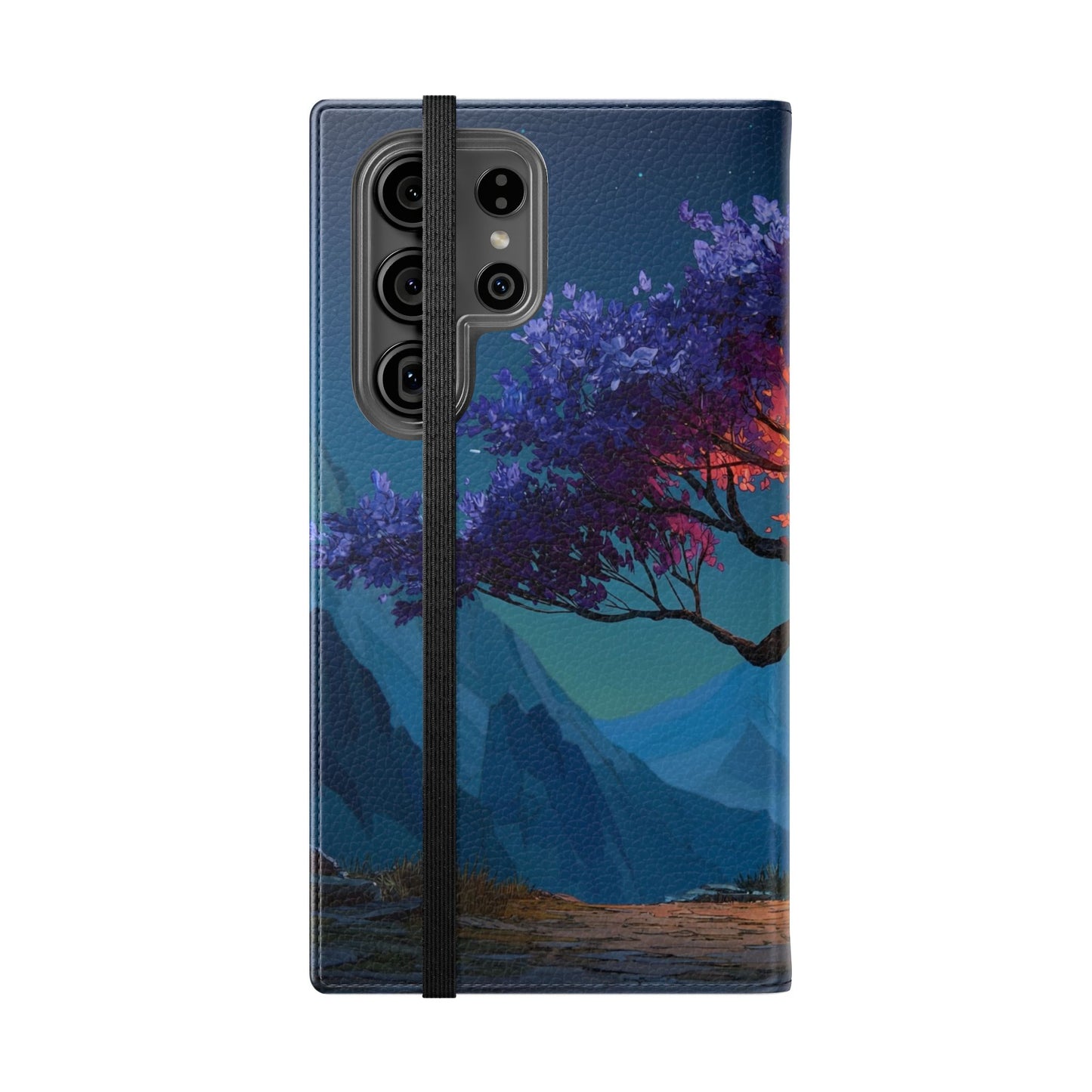 Violet Flame Tree Flip Cases – Twilight Mountain Glow Case