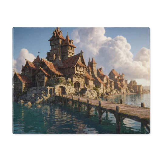 Seaside Viking Village Placemat – Sunlit Harbor Haven
