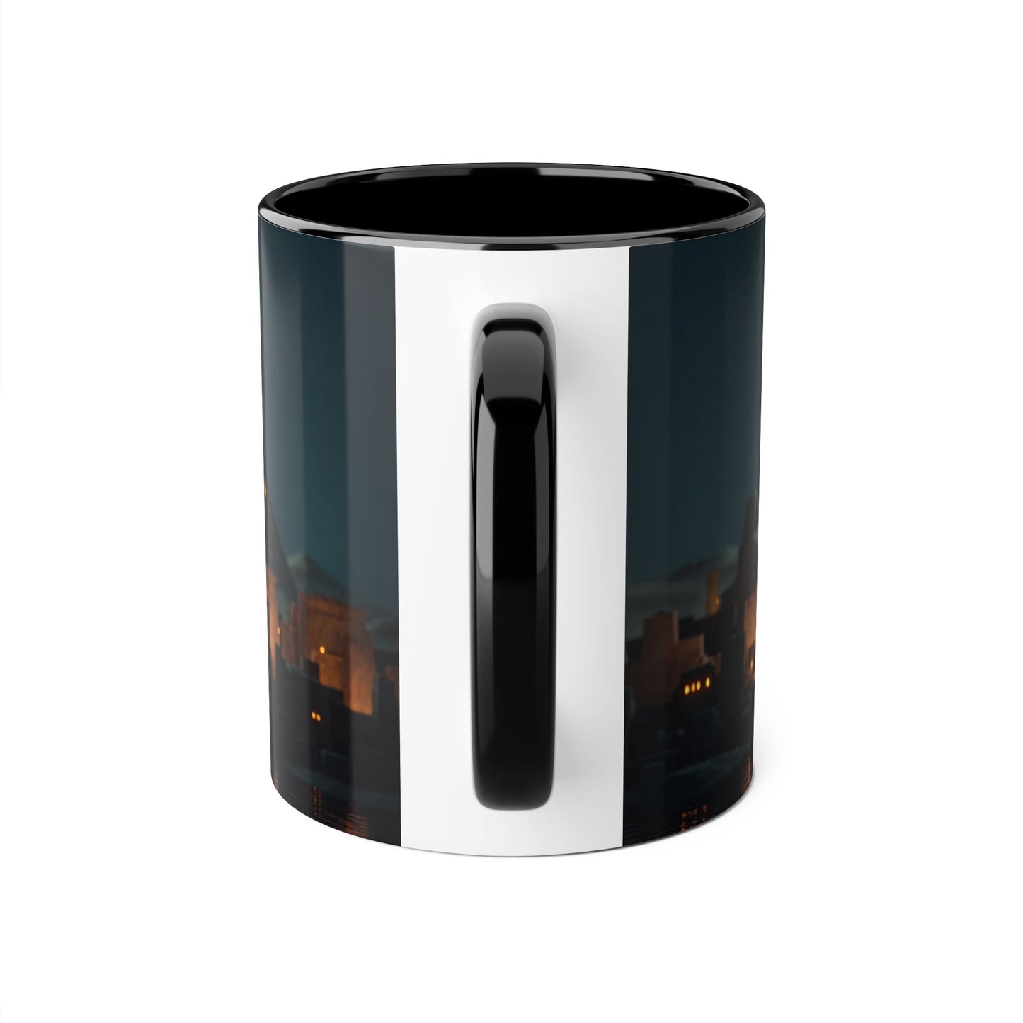 Star-Clad Sentinel Accent Mugs, 11oz – Golden Gaze Guardian Scene