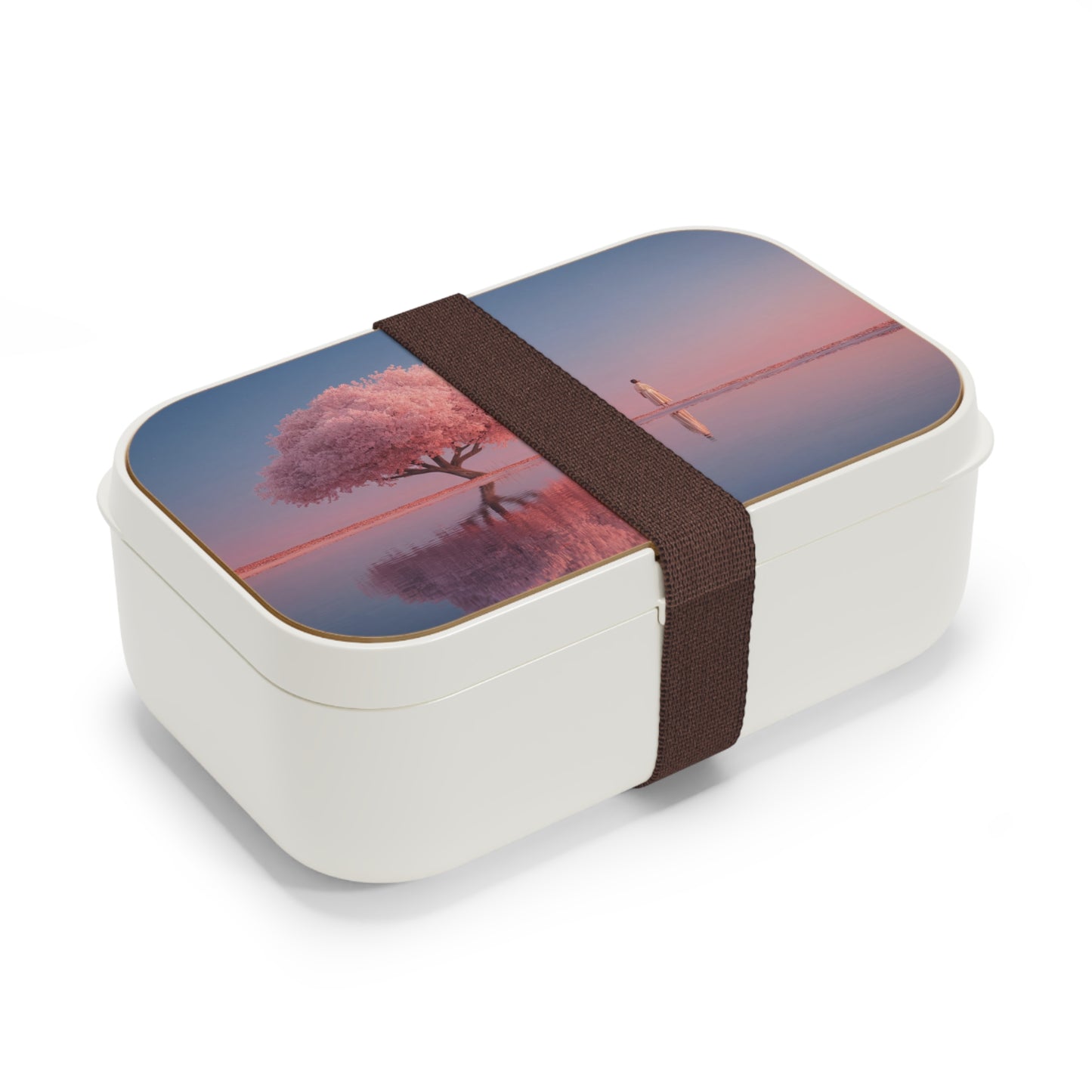 Solitary Sakura Tree Bento Lunch Box – Twilight Reflections for the Quiet Soul