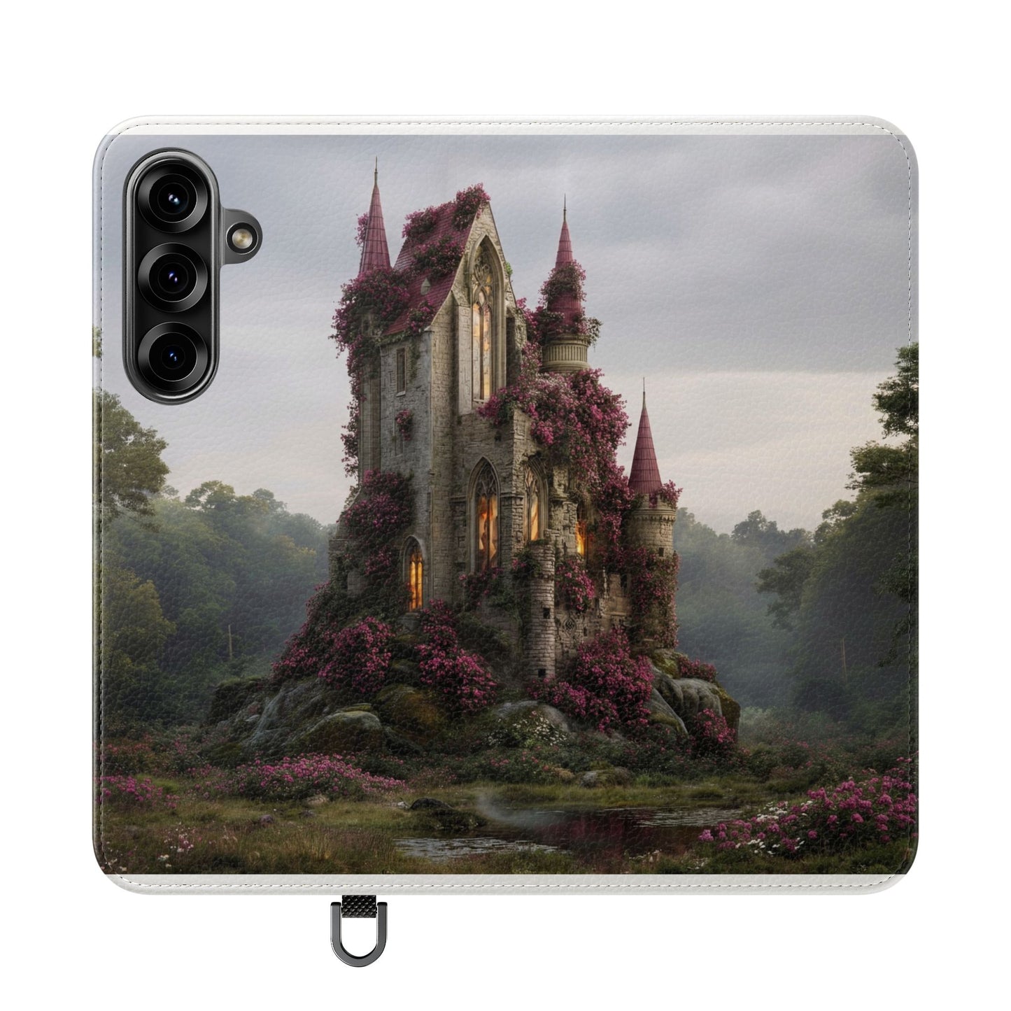 Blossom Spire Flip Cases – Pink Ivy Gothic Castle Cover