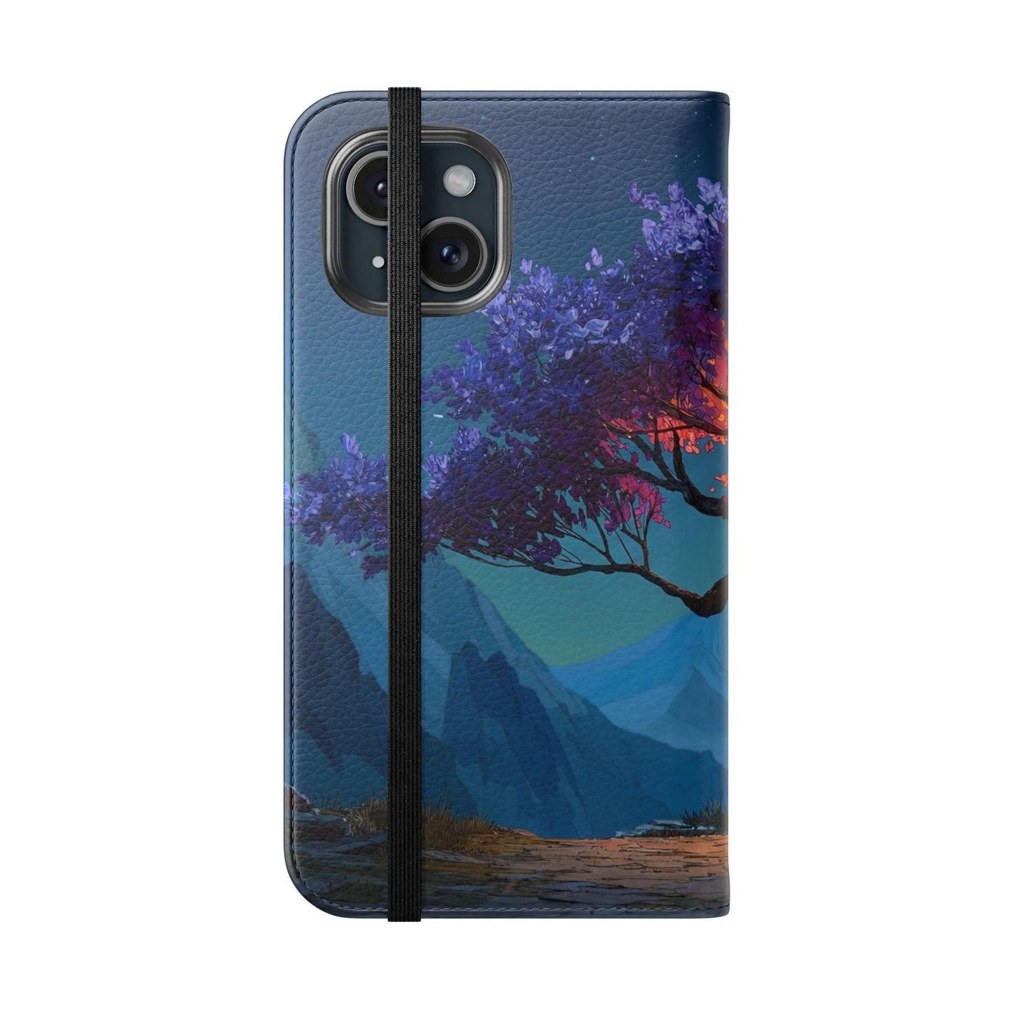 Violet Flame Tree Flip Cases – Twilight Mountain Glow Case