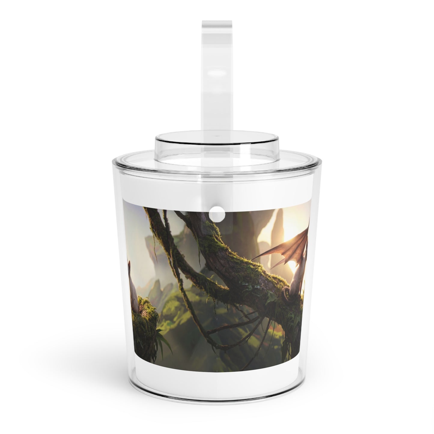 Winged Siamese Kittens Ice Bucket with Tongs – Dawn’s Whispering Grove