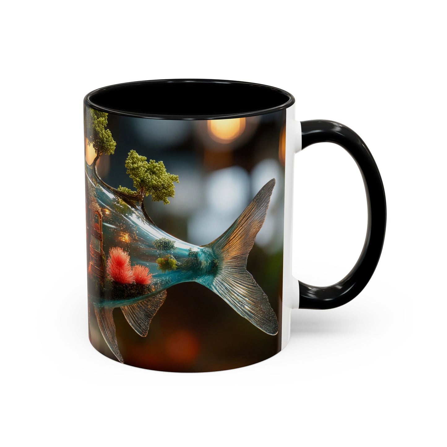 Forest Within Fish Accent Coffee Mug (11, 15oz) – Liquid Garden Dreamscape