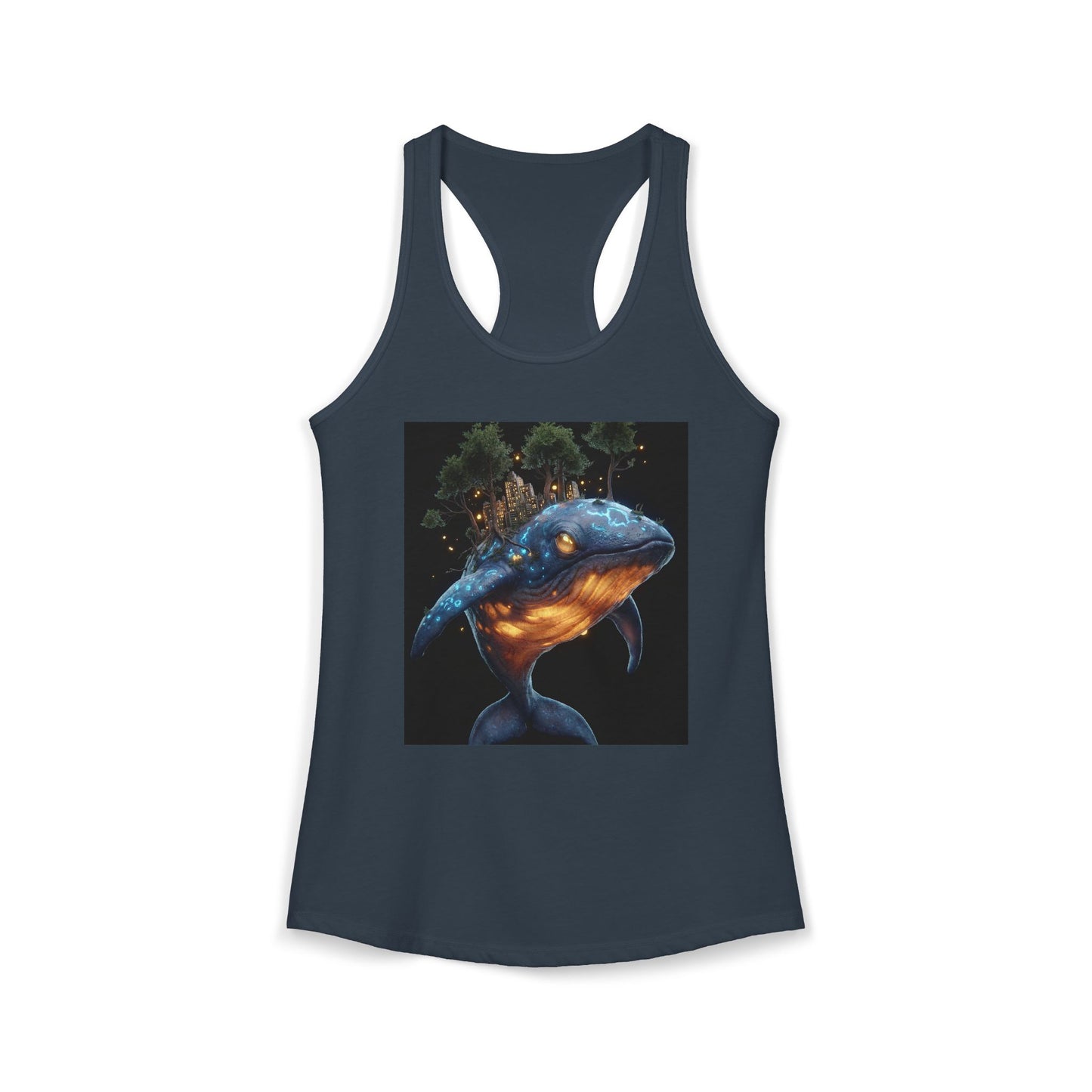 Bioluminescent Whale City Tank – Luminous Skyward Guardian