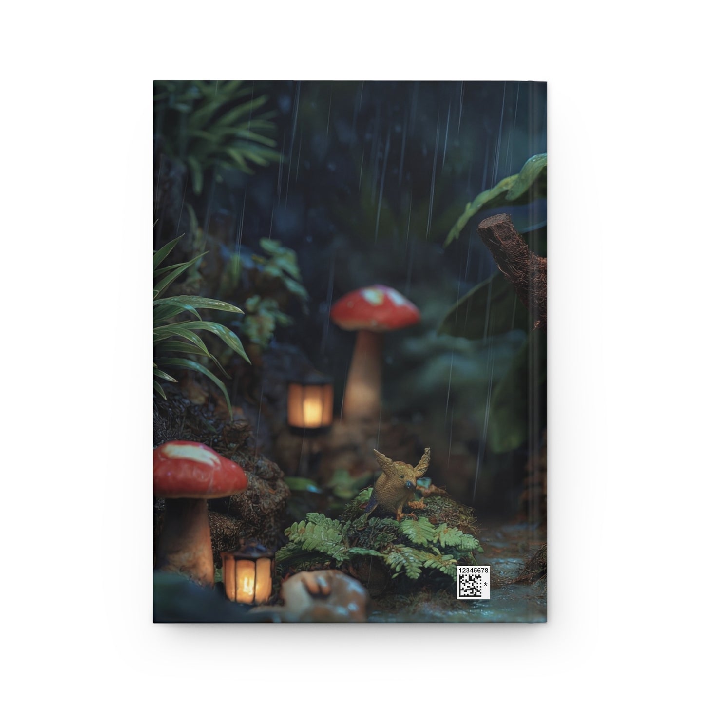 Rain-Slicked Forest Hedgehog Journal Matte – Tiny Explorer Under Giant Leaf