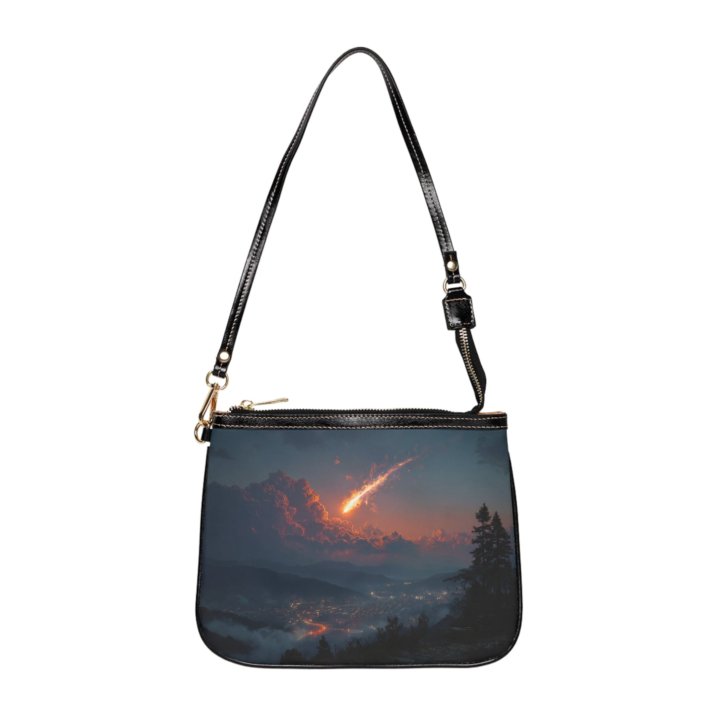 Celestial Firefall Small Shoulder Bag – Twilight Skyfall Dreamscape