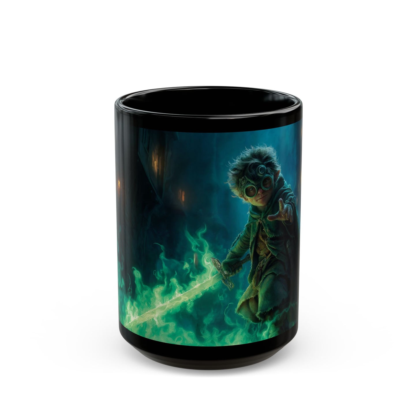 Green-Eyed Sword Apprentice Mug – Twilight Alley Magic
