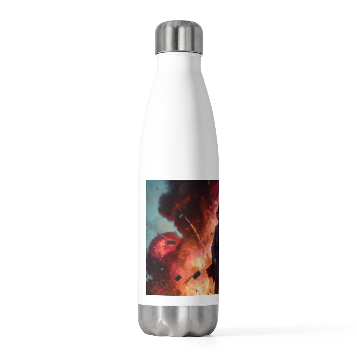 Crimson Sky Sentinel 20oz Insulated Bottle – Standing Amidst the Aftermath