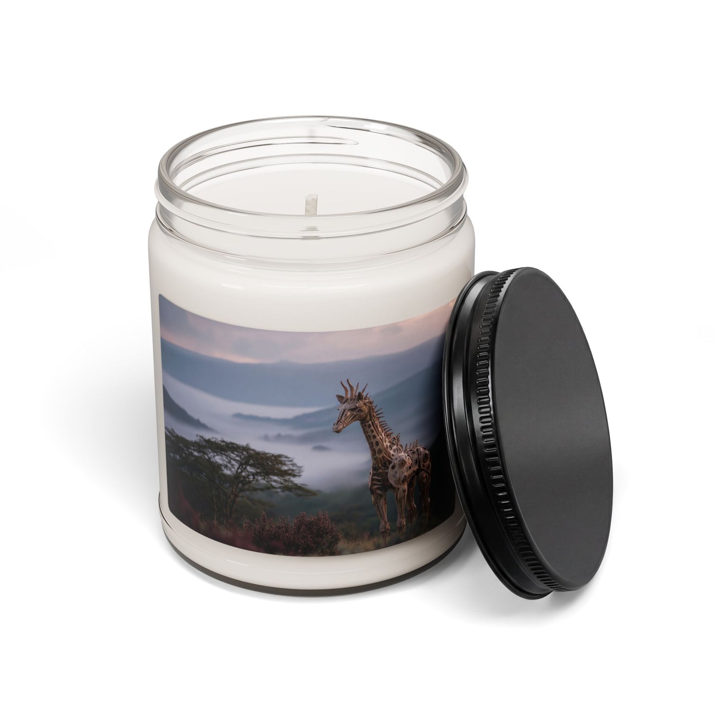 Metal Giraffe Horizon Scented Soy Candle, 9oz – Sunset Sentinel in Misty Valleys