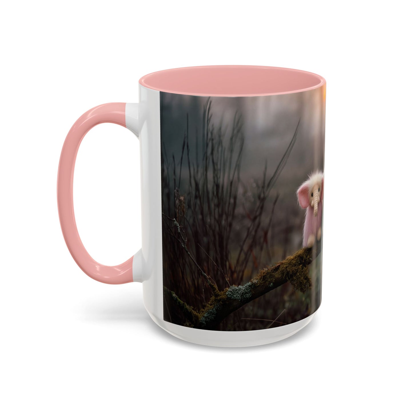 Fuzzy Elephant Trio Accent Coffee Mug (11, 15oz) – Mossy Branch Forest Friends