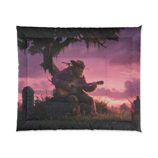 Cajun Swamp Guitarist Comforter – Twilight Folk Song Dreamscape