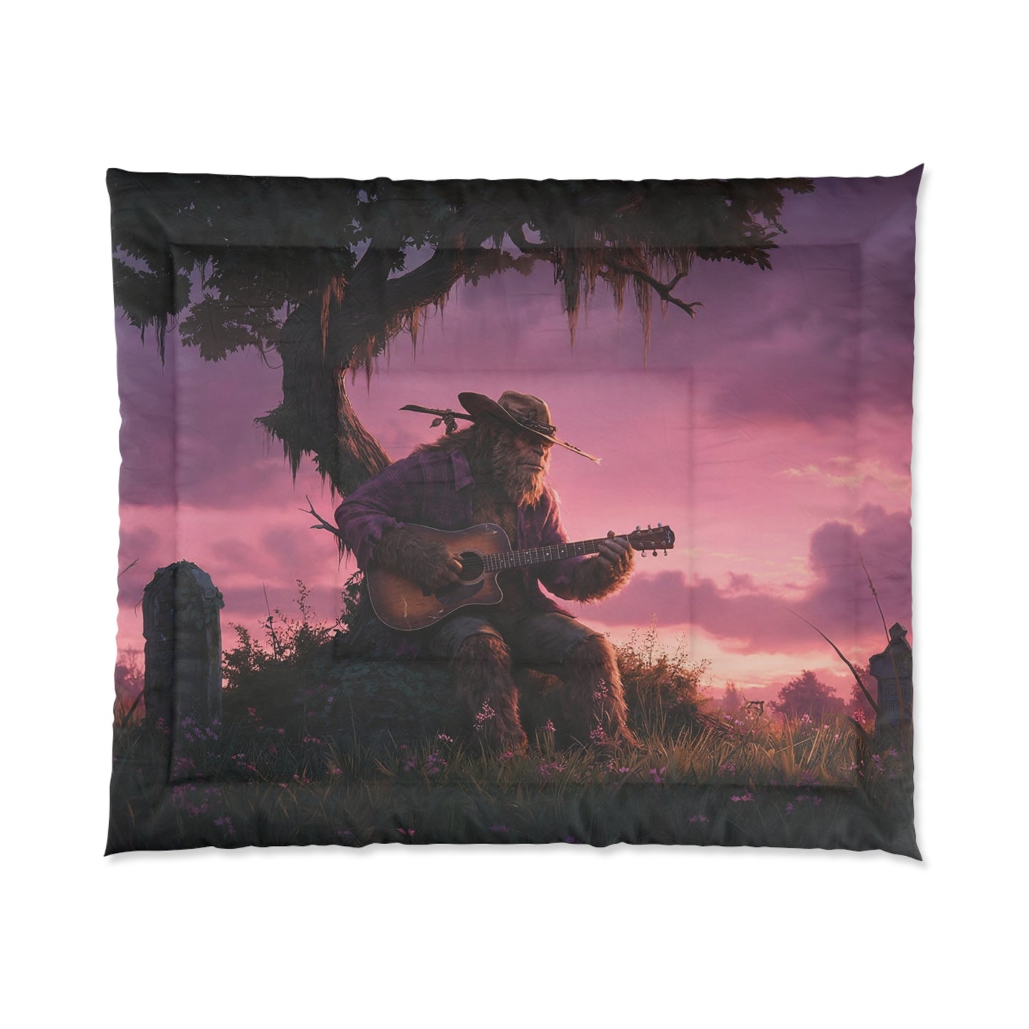 Graveyard Strummer Comforter – Twilight Folk Song Under the Mossy Oak