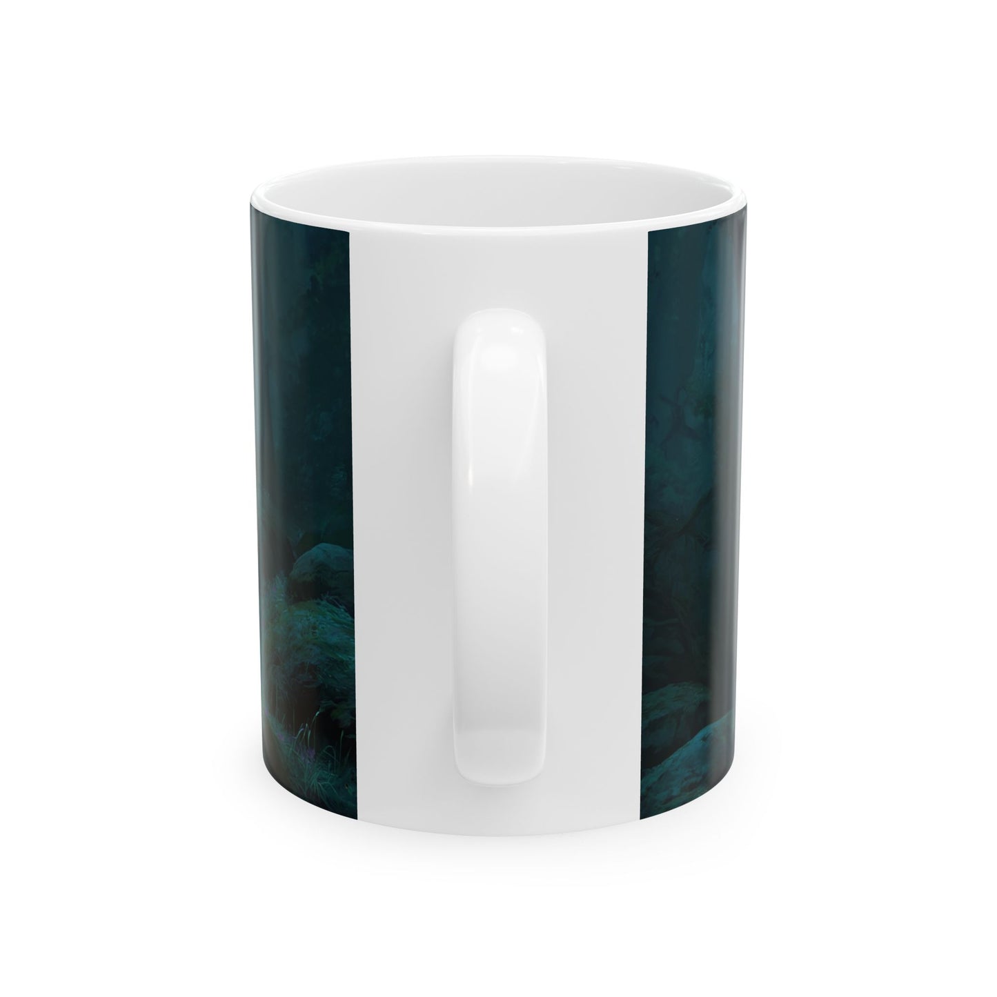 Elven Sentinel Ceramic Mug – Twilight Forest Guardian