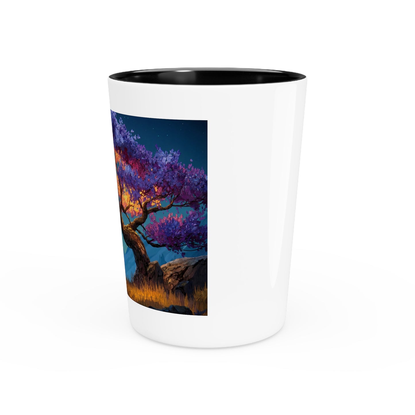 Celestial Tree Shot Glass – Twilight Bloom Dreamscape