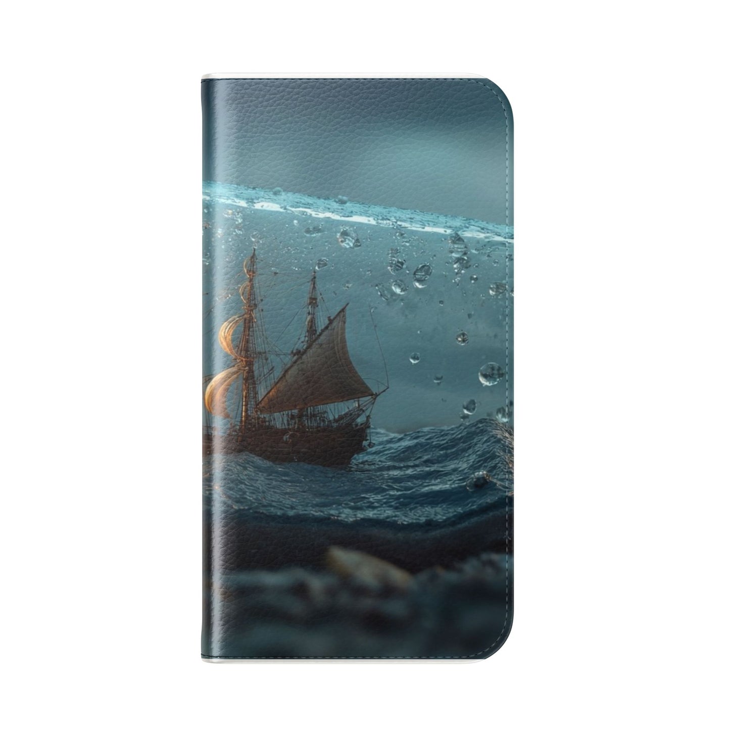 Storm-Struck Galleon Flip Cases – Lightning Inside Glass Bottle