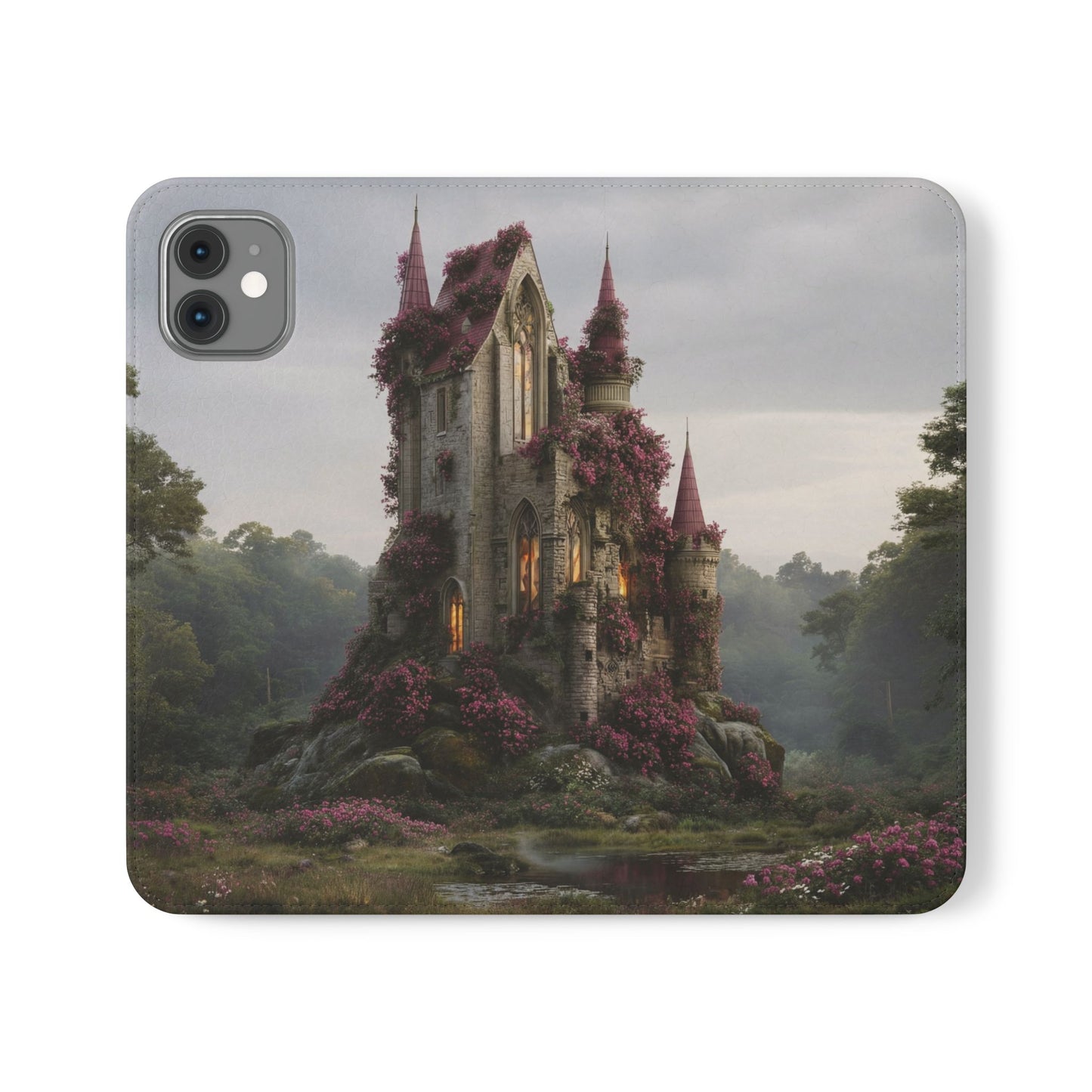 Blossom Spire Flip Cases – Pink Ivy Gothic Castle Cover