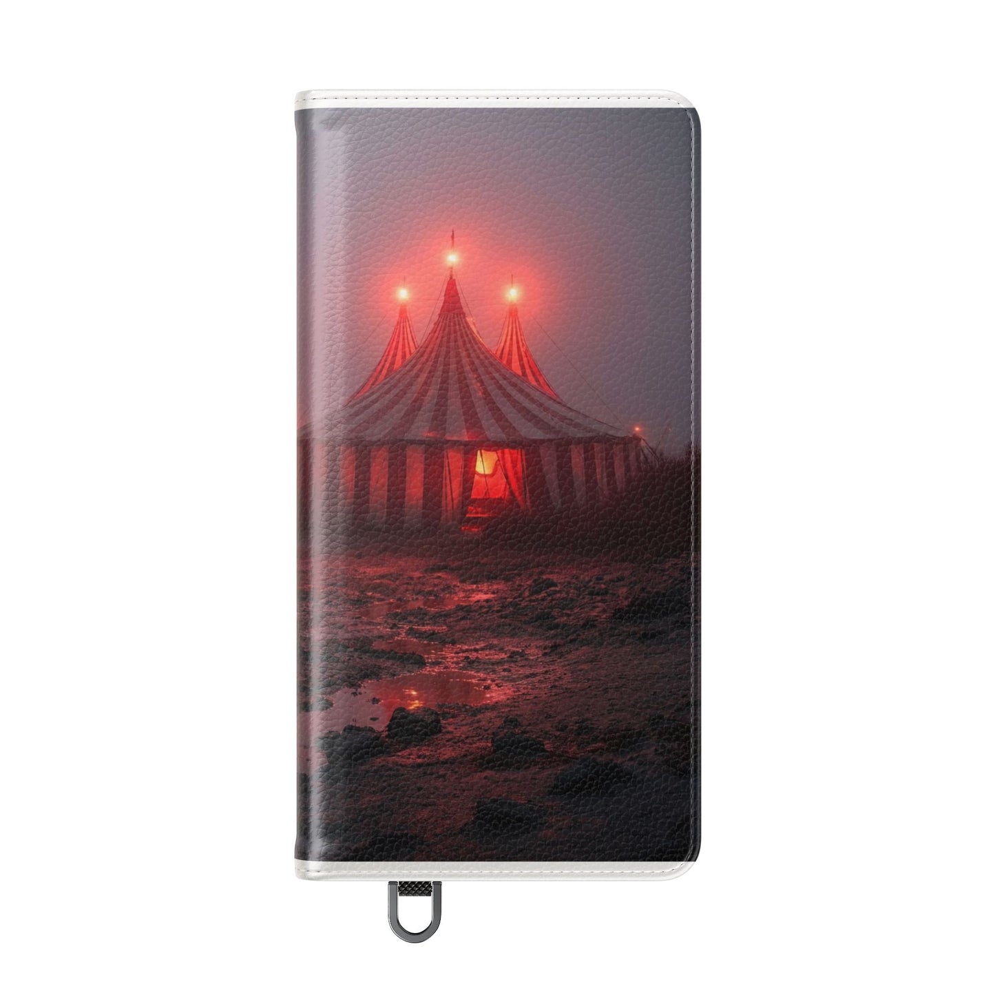 Crimson Circus Tent Flip Cases – Misty Coastside Lantern Scene