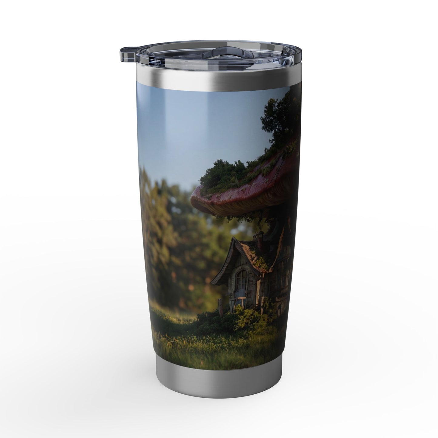 Mushroom Cottage Vagabond 20oz Tumbler – Whimsical Forest Home