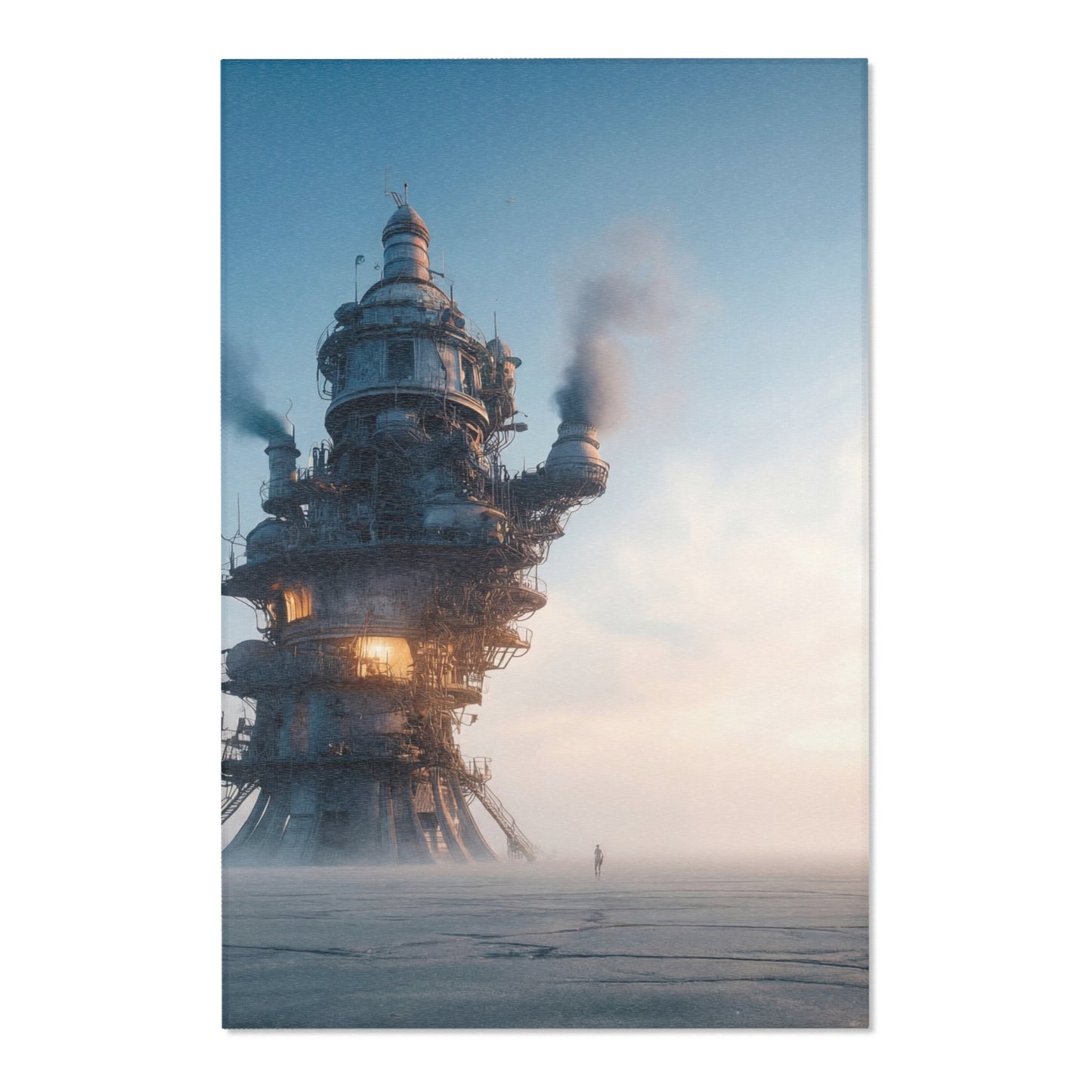 Skyward Spire Area Rugs – Dawn’s Industrial Cathedral
