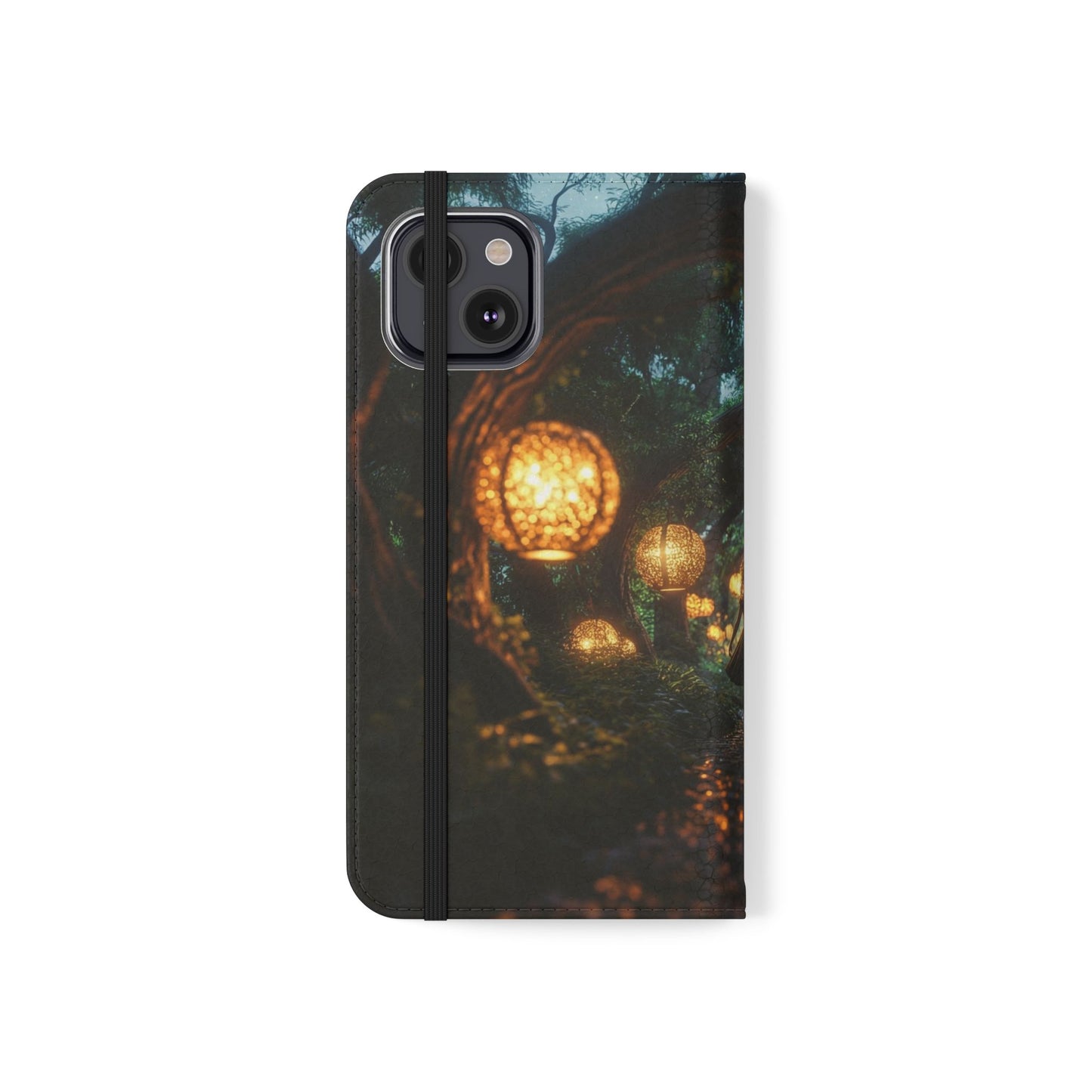 Lantern Archway Flip Cases – Girl Walking Through Forest Tunnel Art Case