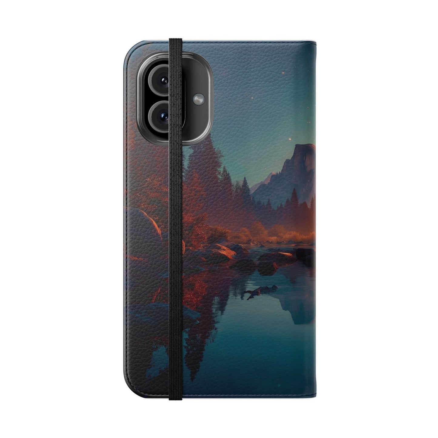Starlit Valley Flip Cases – Twilight River and Half Dome Reflections