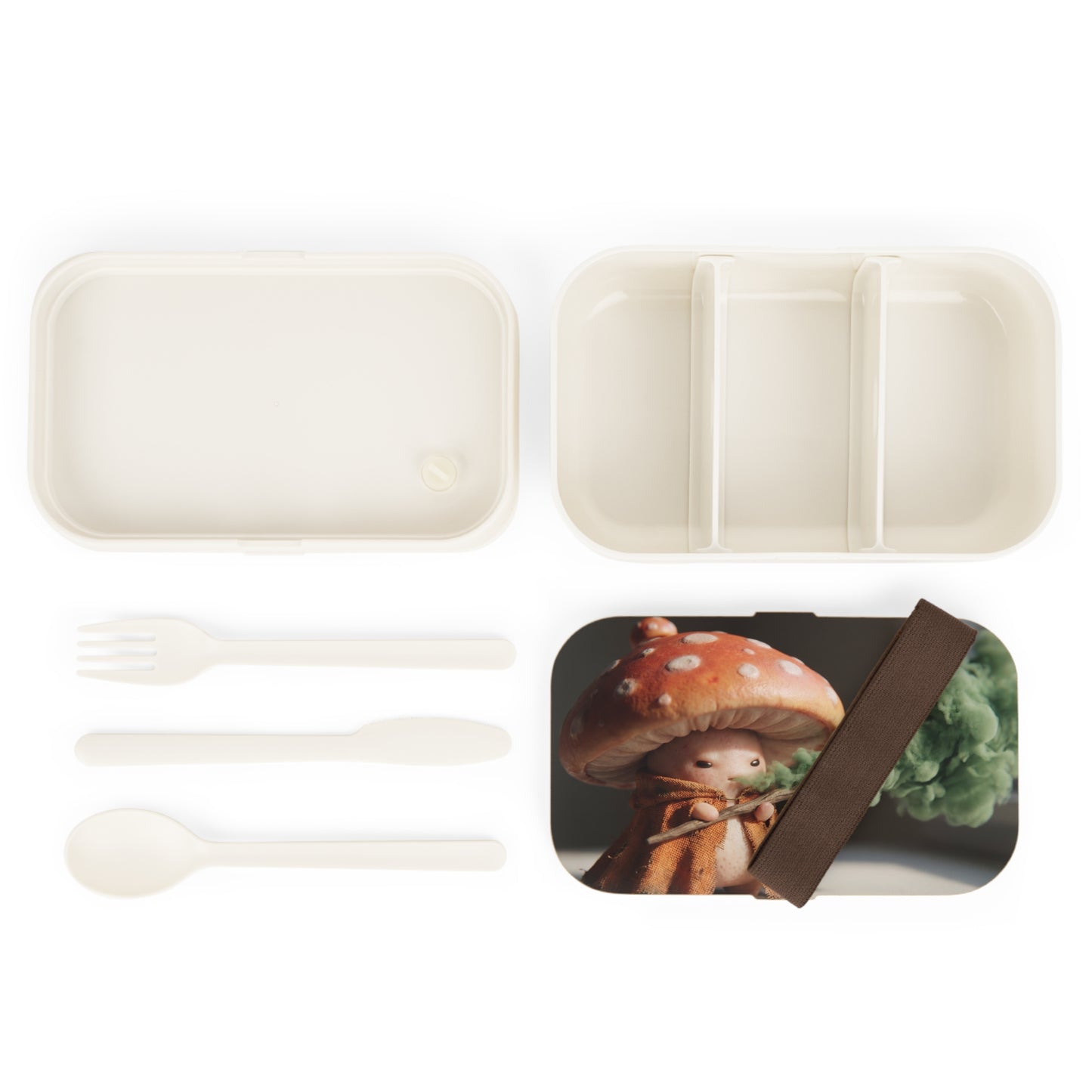 Mushroom Witch Bento Lunch Box – Verdant Smoke & Rustic Cloak