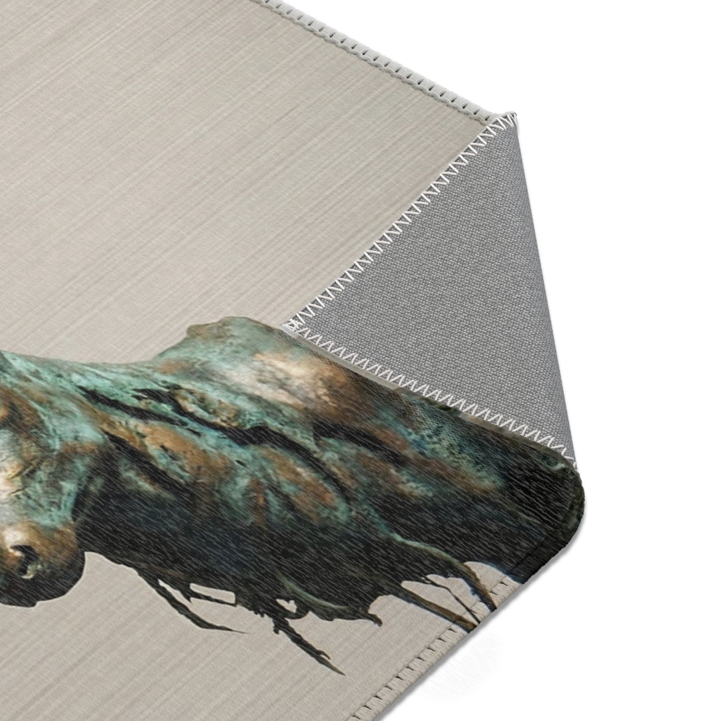 Celestial Stag Area Rug – Starlit Antlers and Twilight Waterscape