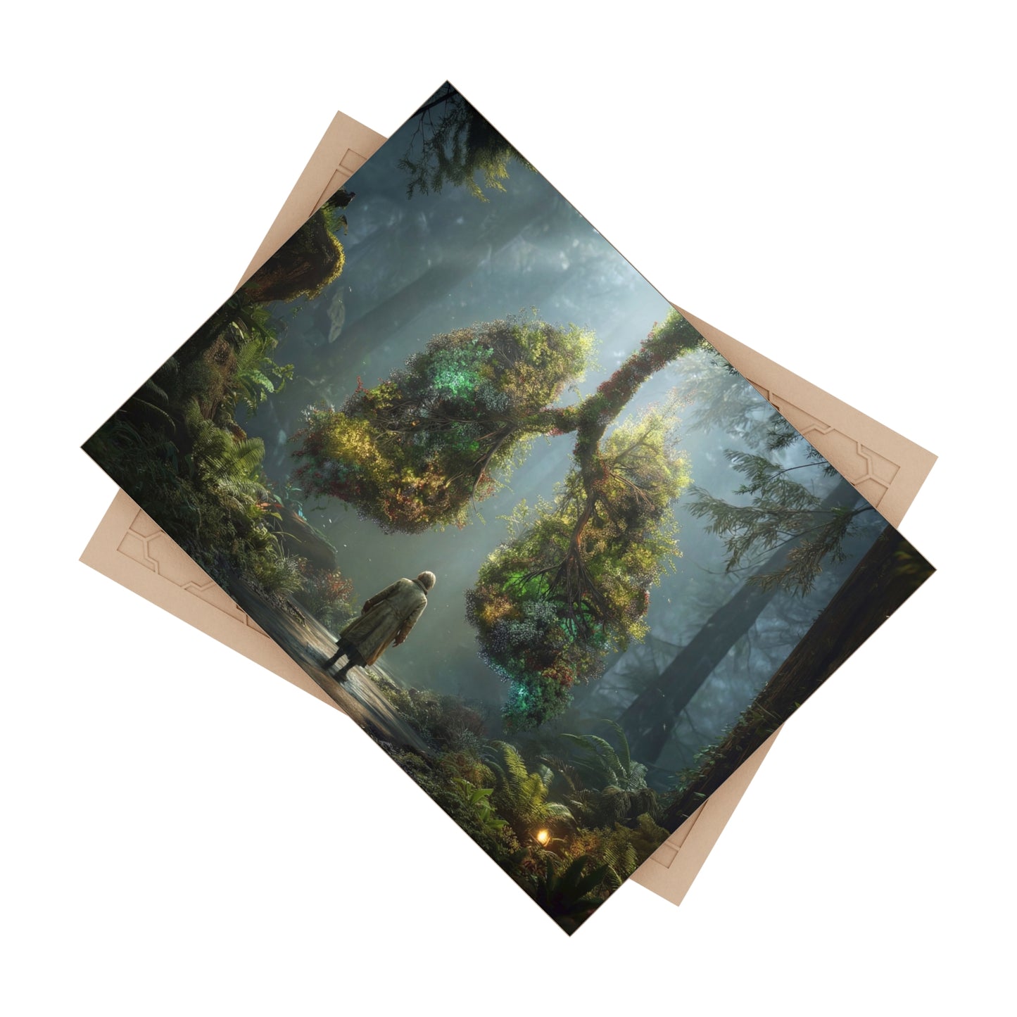 Lungs of the Forest Ceramic Photo Tile – A Whisper of Breath in Moonlit Canopy