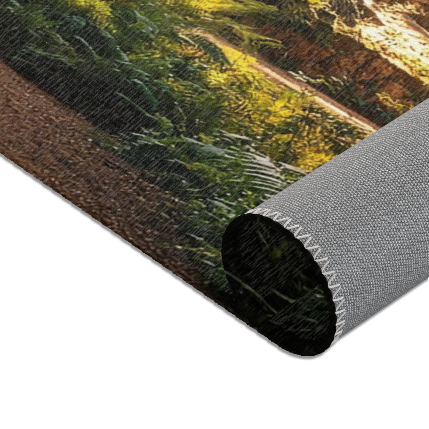 Ancient Wisdom Tree Area Rug – Sunbeam Sanctuary Through Mossy Roots