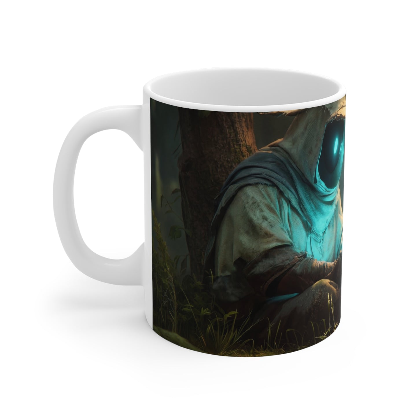 Forest Sentinel Ceramic Mugs (11oz\15oz\20oz) – Glimmering Guardian in Sunlit Grove