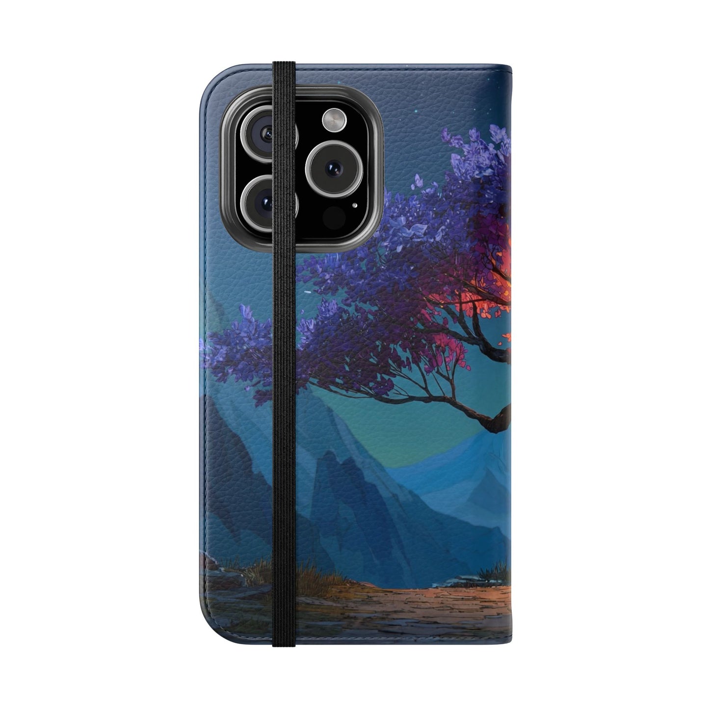 Violet Flame Tree Flip Cases – Twilight Mountain Glow Case