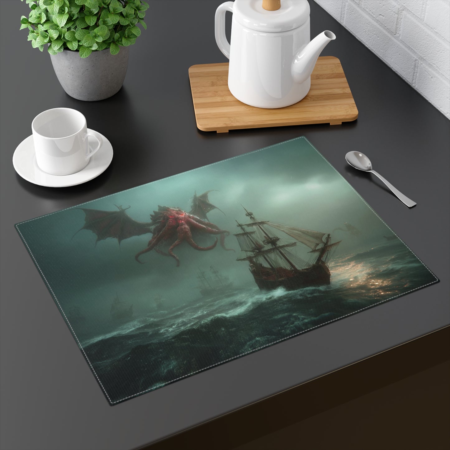 Leviathan’s Wrath Placemat – Storm-Scoured Seascape