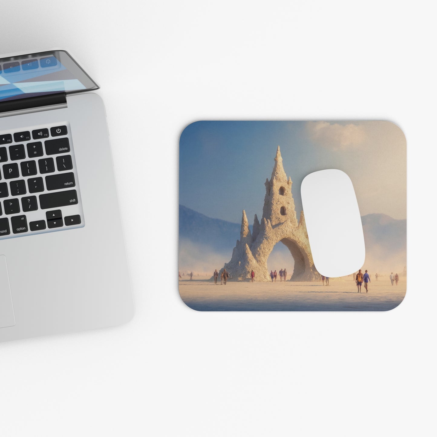 Desert Castle Mouse Pad (Rectangle) – Sunlit Sandscape Archway