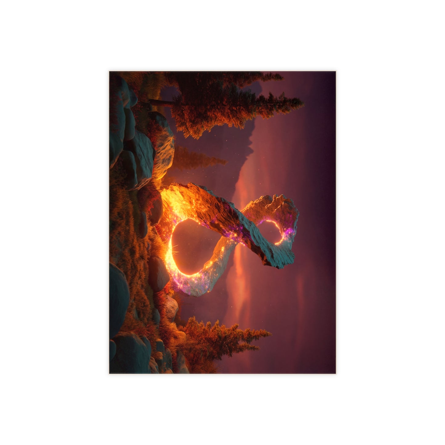 Celestial Infinity Stone Ceramic Photo Tile – Glow of the Twilight Portal