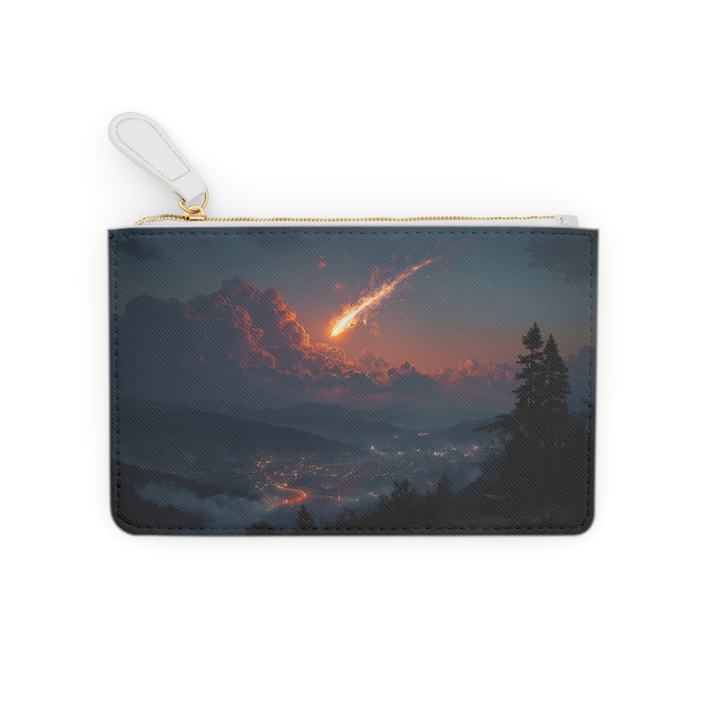Celestial Fireball Mini Clutch Bag – Twilight Skyfall Dreamscape