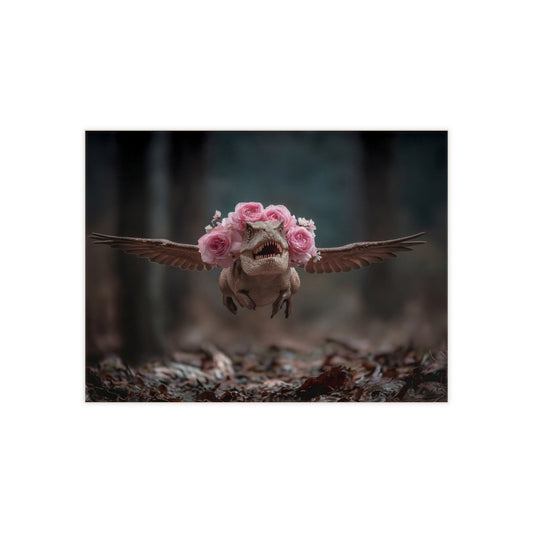 Winged Tyrant with Rose Crown Ceramic Photo Tile – Forest Flight Fantasy