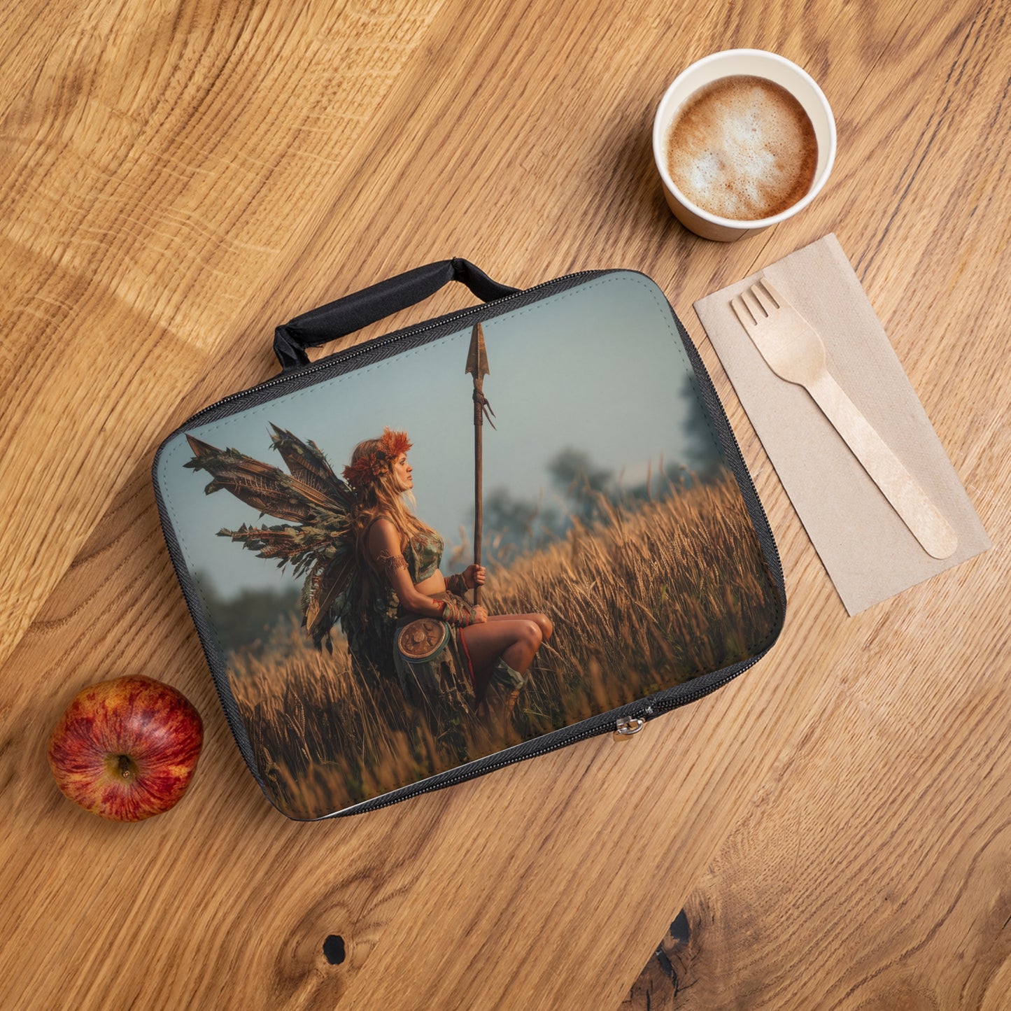 Warrior Fairy in Golden Field Lunch Bag – Guardian of the Harvest